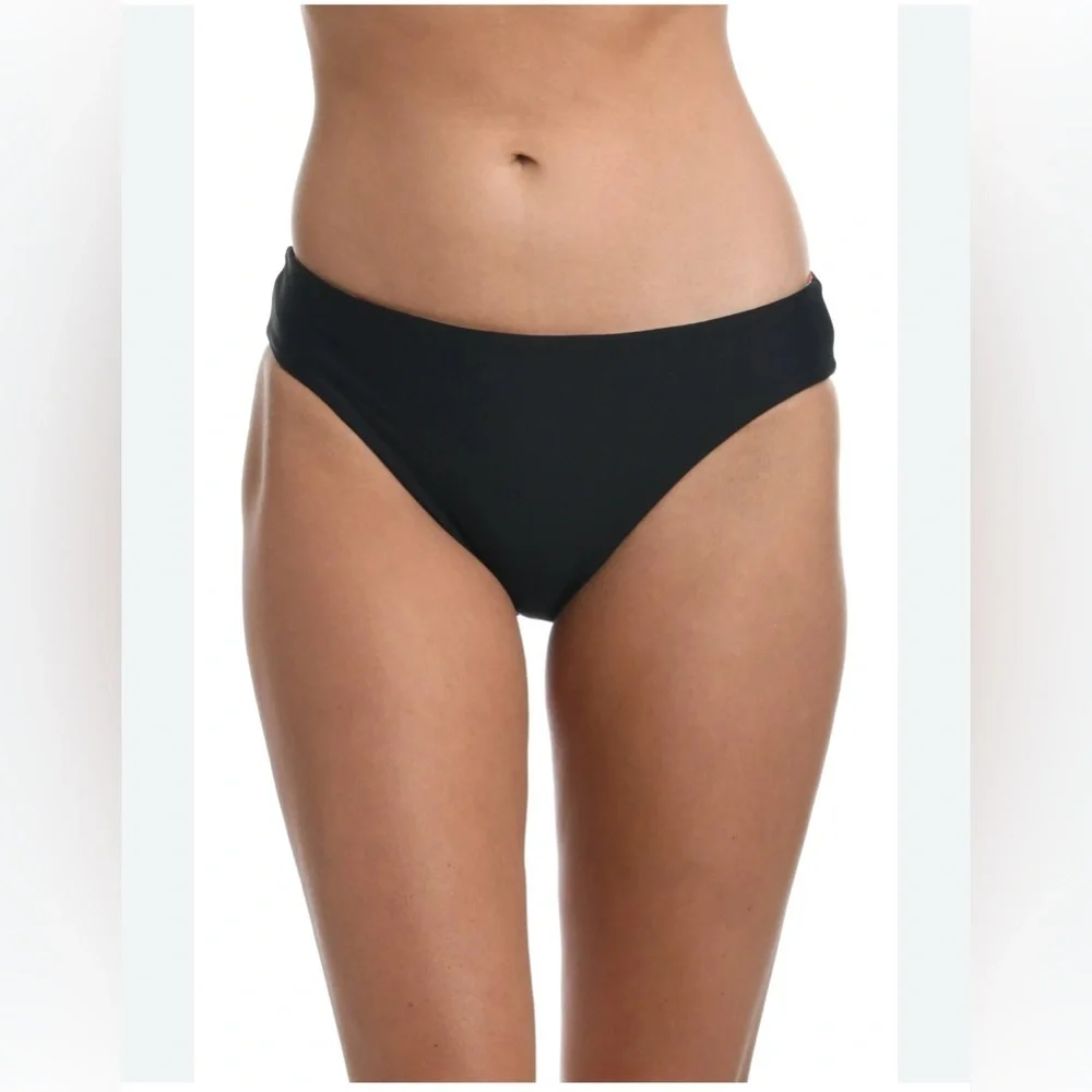 La Blanca In Full Bloom Reversible Hipster Bikini Swim Bottom Black Multicolor 8